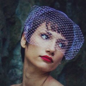 Bandeau Birdcage Wedding Veil Vintage Polka Dot